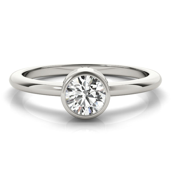 Luna Round Diamond Solitaire Engagement Ring-VIRABYANI